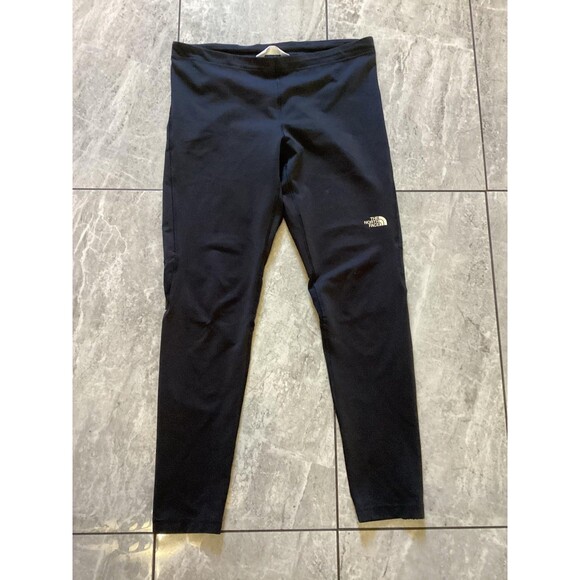 North Face Leggings Womens Large Black FlashDry Active Pants Running Zip Pocket - Picture 1 of 4